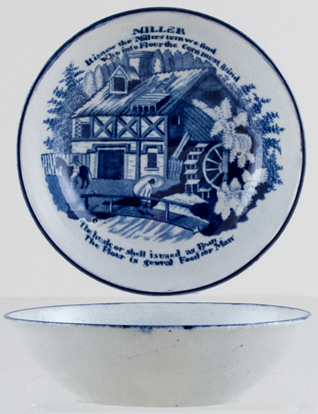 Tea Bowl Saucer Miller c1820s